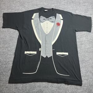 Vintage 1980 Athletic Supporter Ltd Tuxedo Graphic T-Shirt
